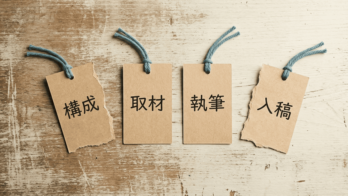 記事の文字単価に含まれる工程と単価の外に外れる工程の内訳