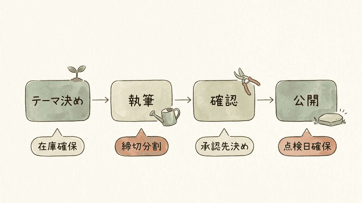 ブログ更新が止まる工程と、それぞれの解消方法