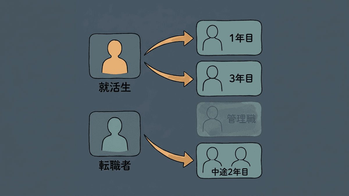 社員インタビューの人選を読者との距離で決める考え方の図解