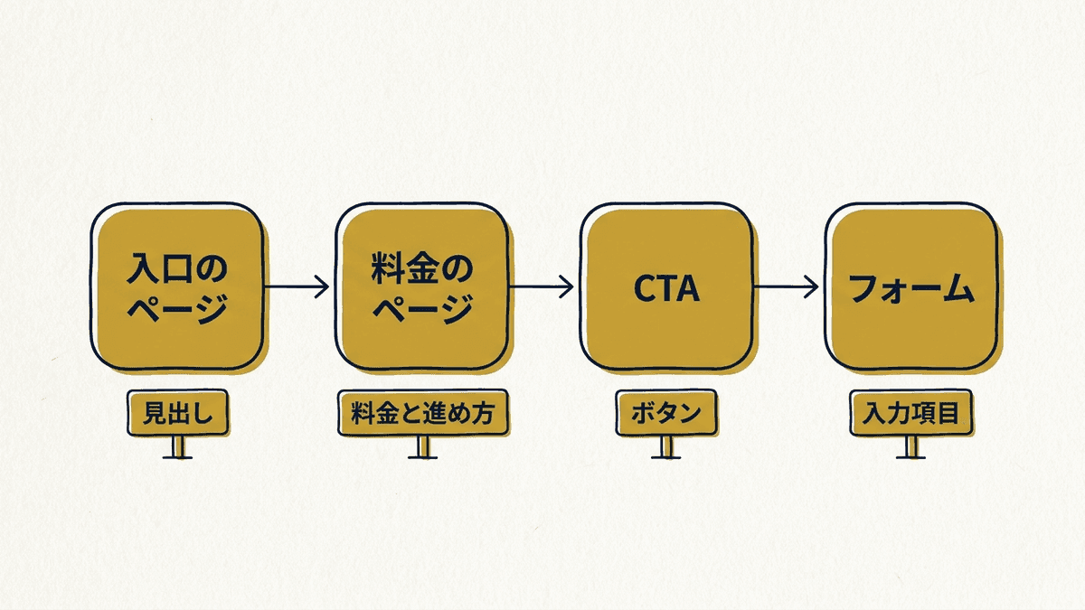サイトの4つの段階と、段階ごとに当てる改善の型を対応させた図