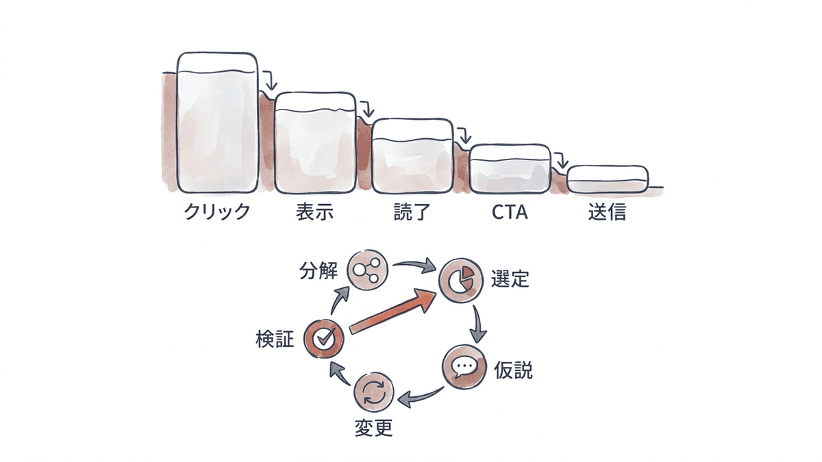 LPOの5つの手順と区間分解の流れ図