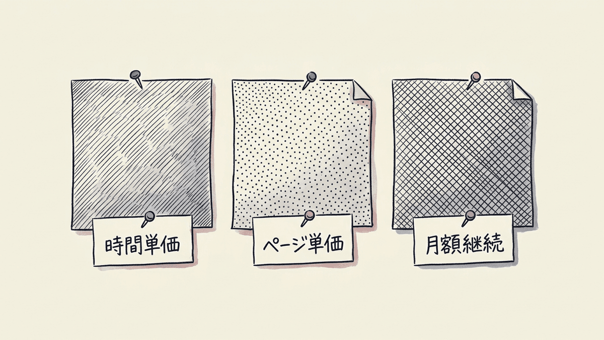 3つの料金体系の違いを並べた比較図