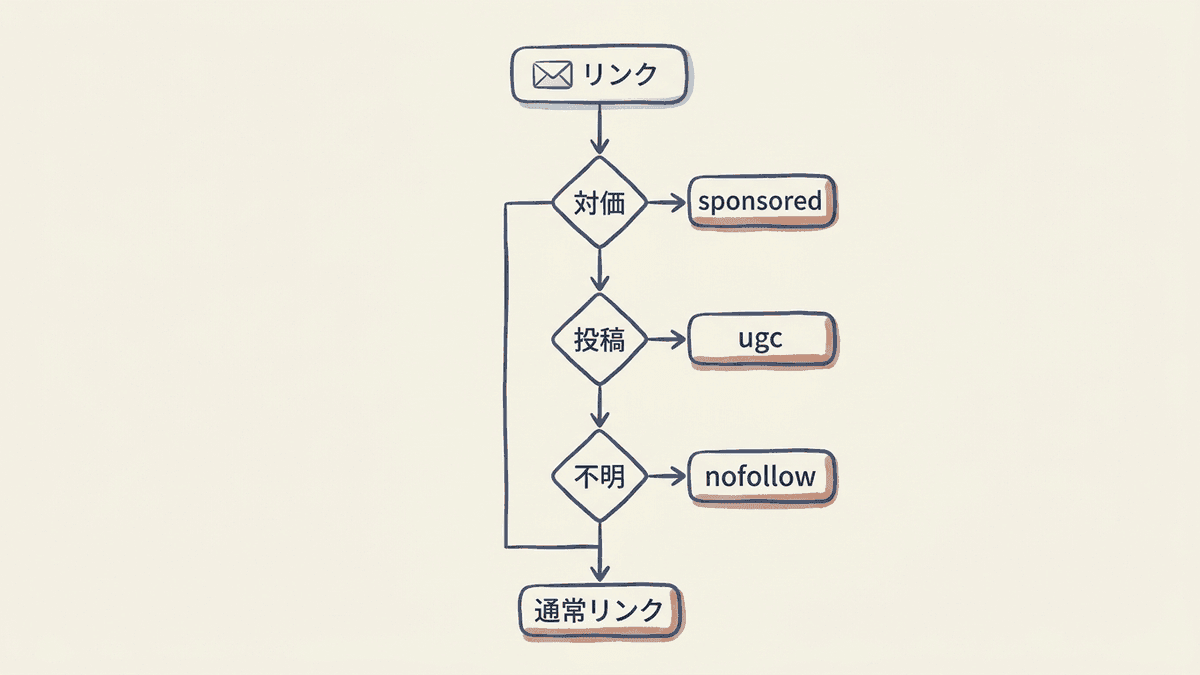 リンクの出どころから付ける属性を決める分岐図