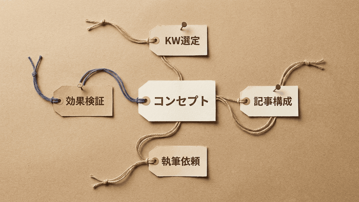 コンセプトの不在が運用のどこに影響するかを示した図