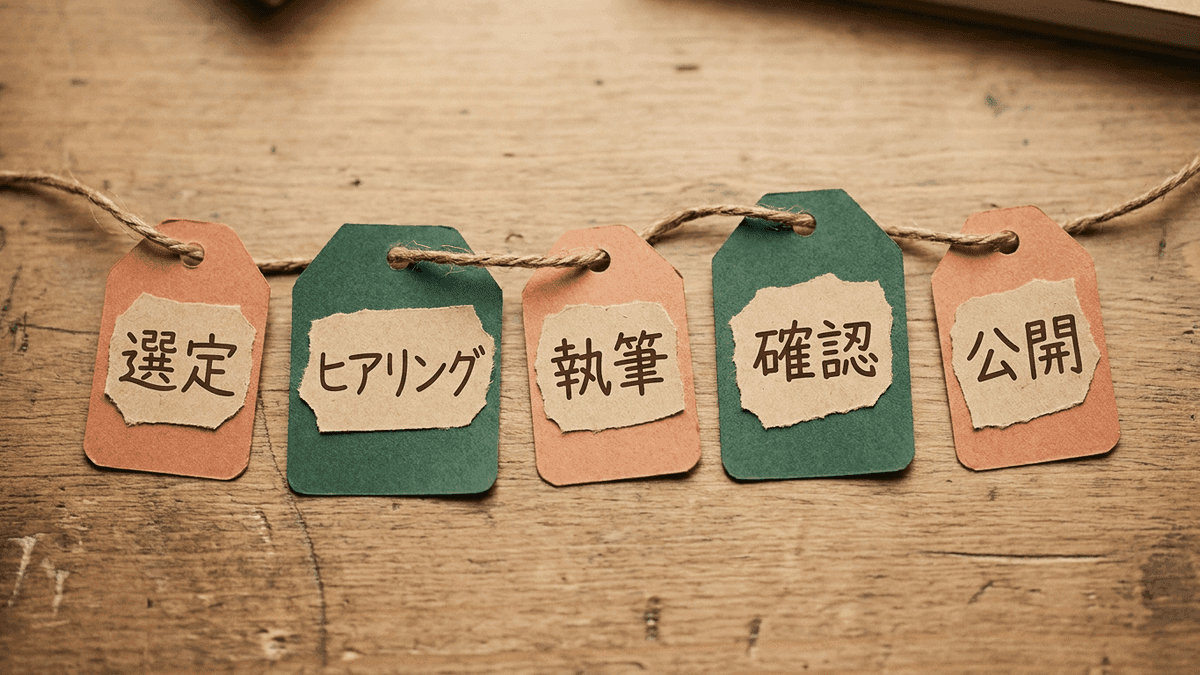 記事制作の工程と社内工数が発生する箇所