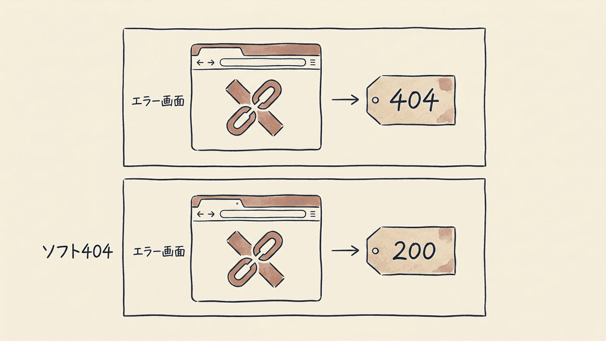 通常の404とソフト404で返るステータスコードの違い