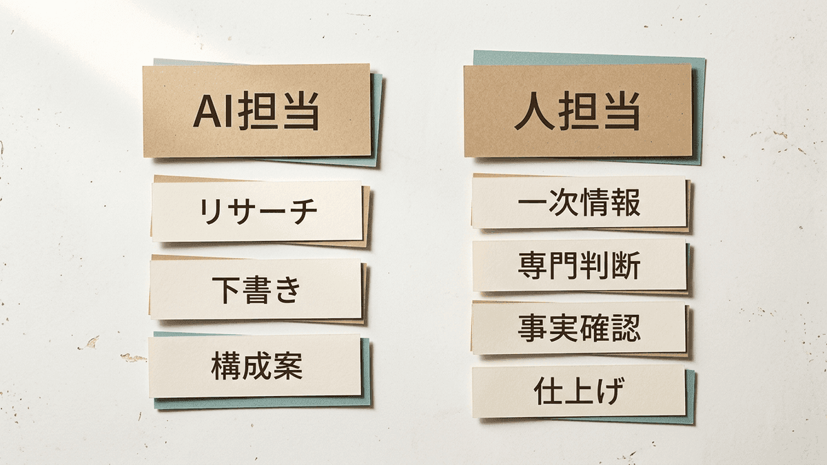AIと人の分業フロー図