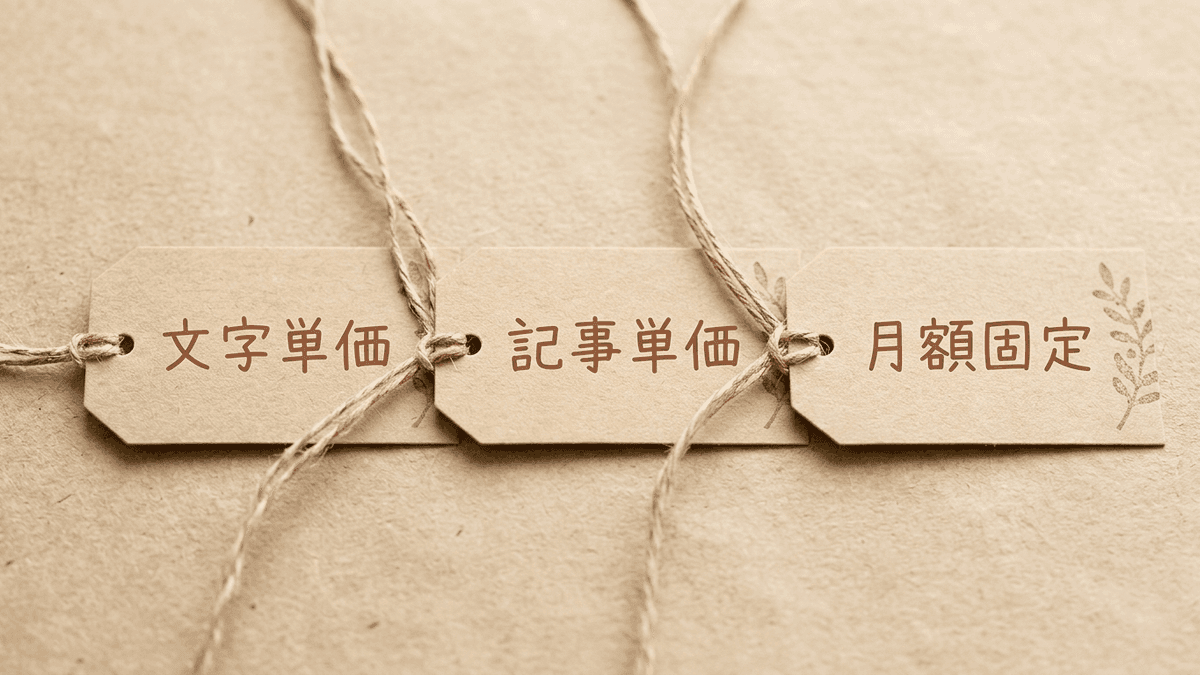 記事外注の3つの料金体系の比較
