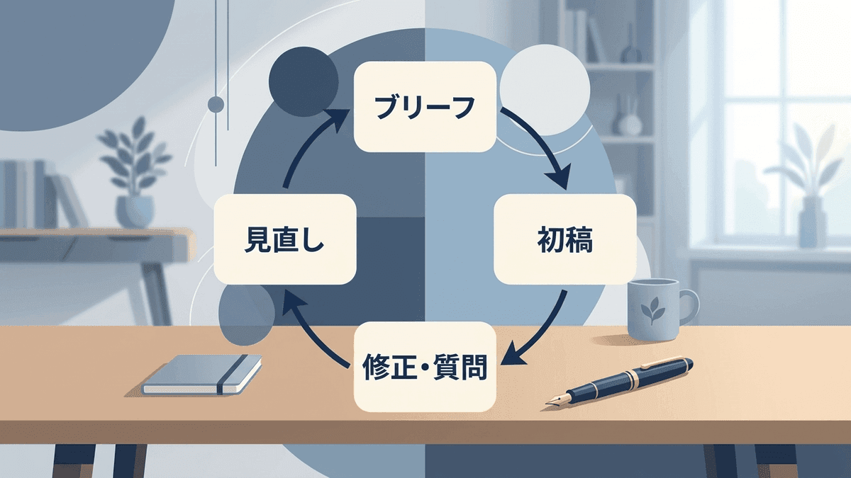 ブリーフを直し続ける運用の流れ