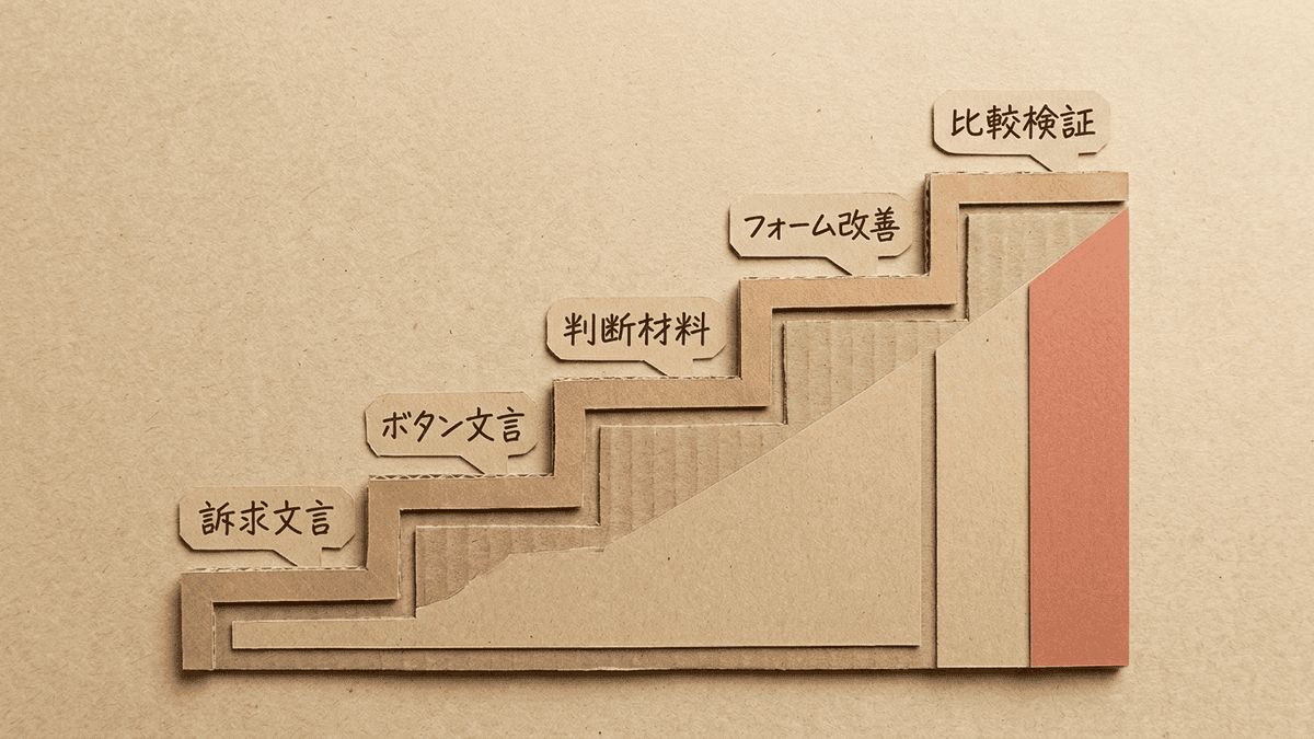 必要な母数の少ない施策から順に並べた着手の順番