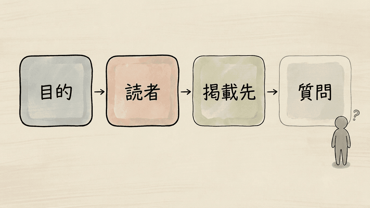 社員インタビューを決める順番を示した流れ図