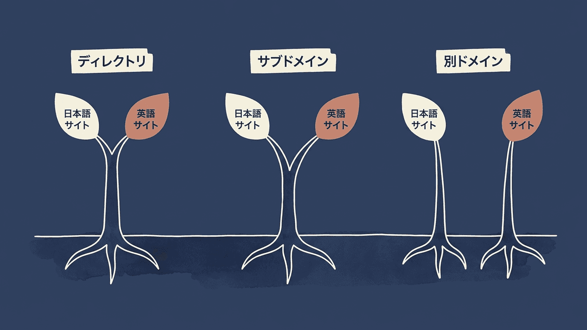 英語ページを置くURL構成の3方式