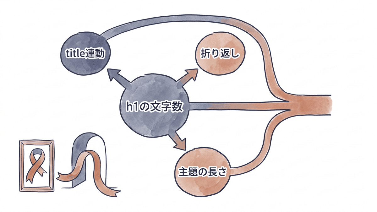 h1の文字数が全角30字前後に落ち着く3つの理由の図