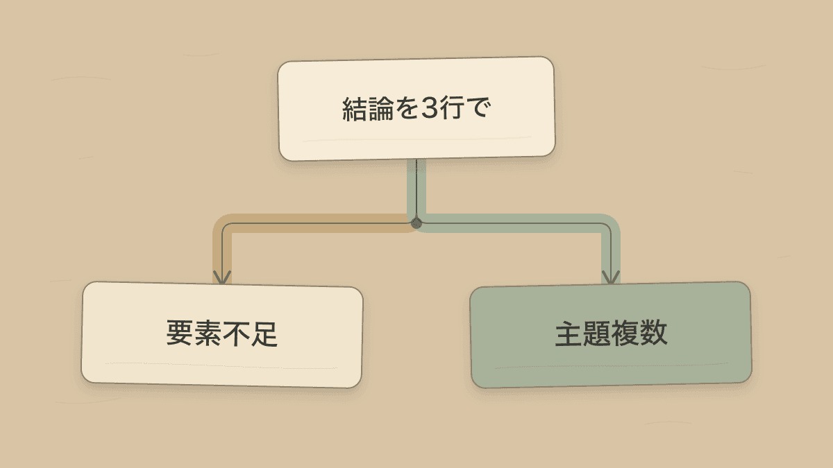 まとめが書けないときの原因の切り分け
