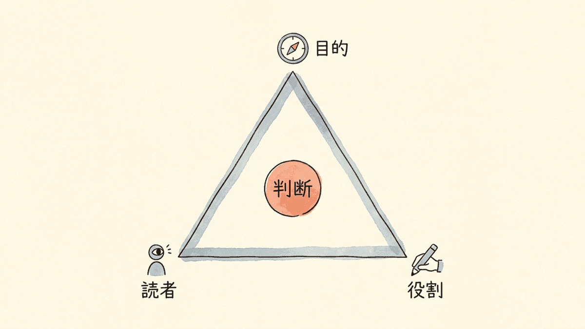 AI執筆の前に決める目的・読者・自分の役割の3点