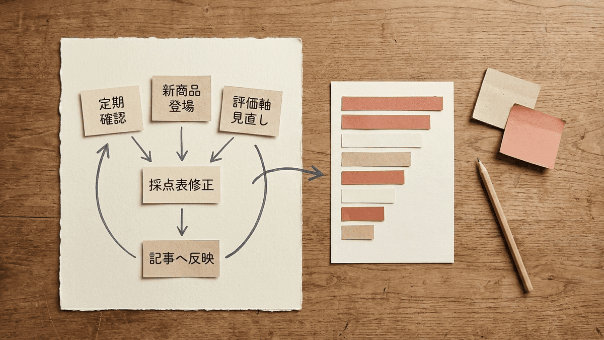 ランキング記事の更新サイクルの図解