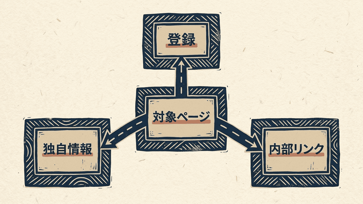 外部対策の前に確かめる3つの条件の図
