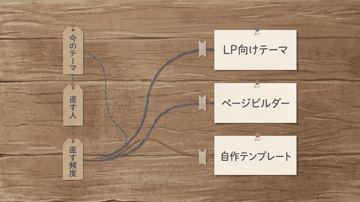 WordPressでLPの作り方を選ぶ判断の流れ